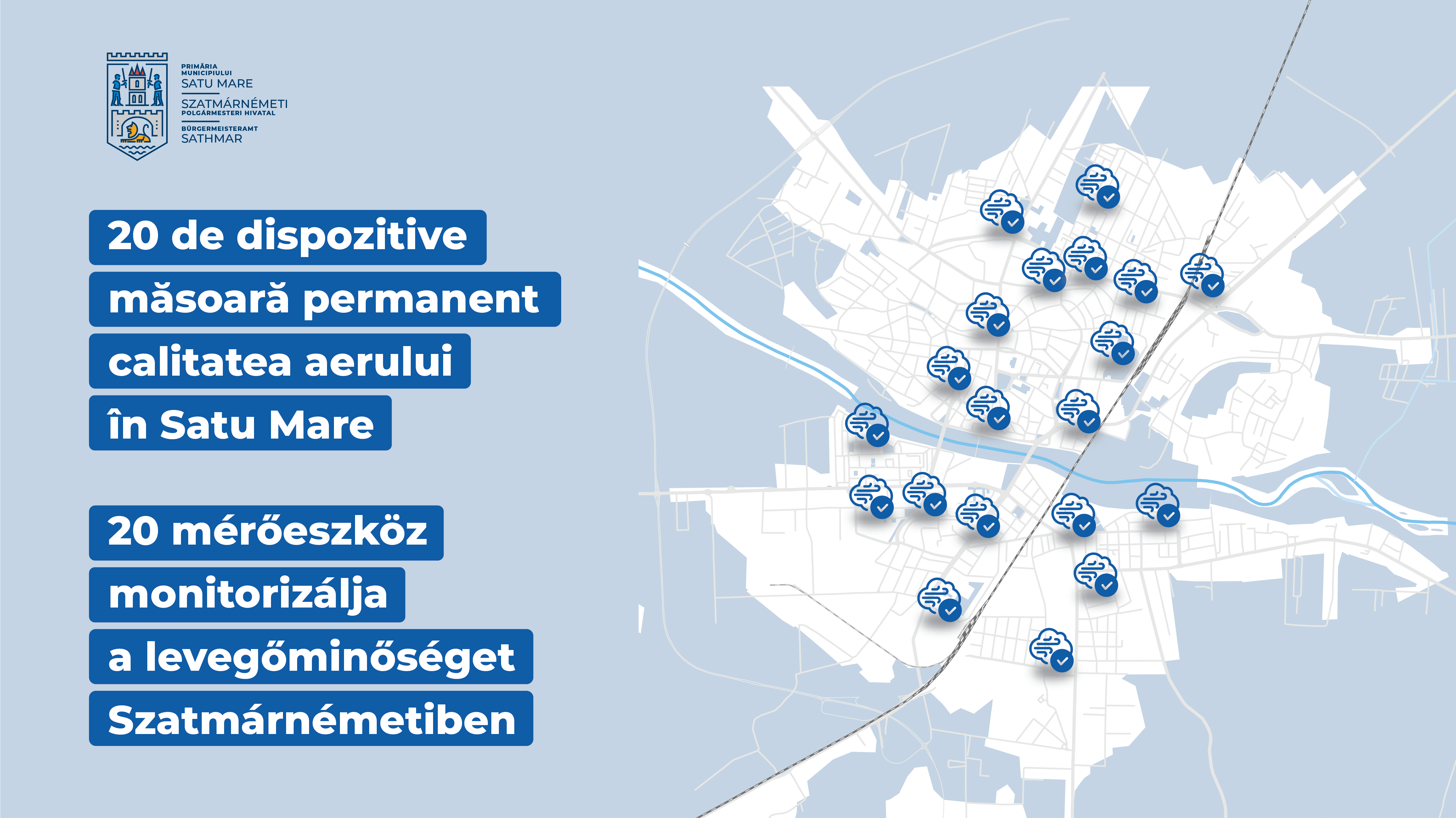 Satu Mare beneficiază de 20 de dispozitive ce măsoară calitatea aerului