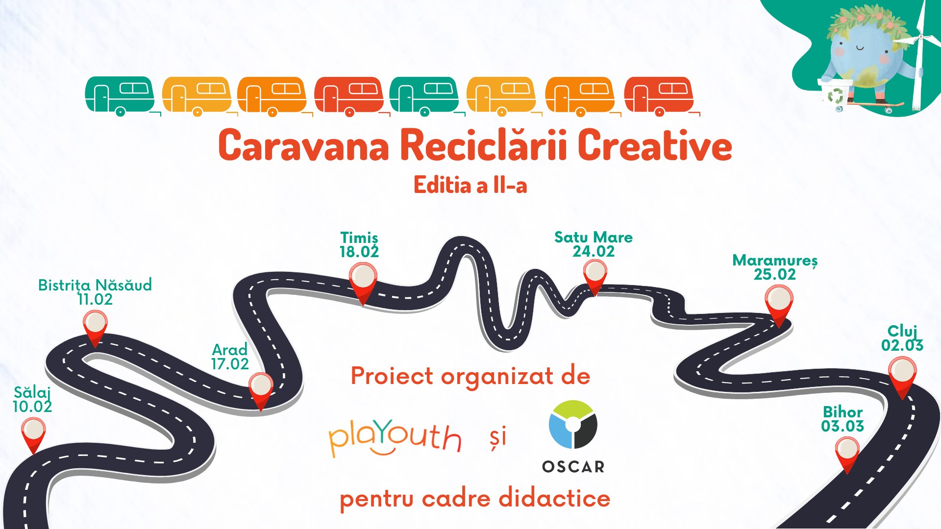 Caravana Reciclării Creative, ediția a II-a, se apropie de finalul călătoriei în cele 8 județe din acest an