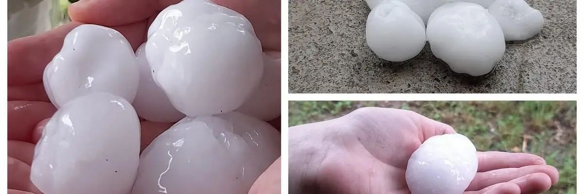 Grindină de mari dimensiuni în județ