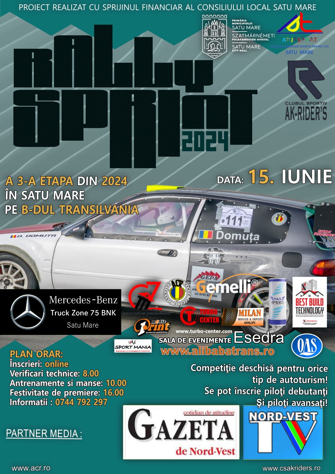 Etapa de Rally Sprint închide sâmbătă  Bulevardul Transilvania