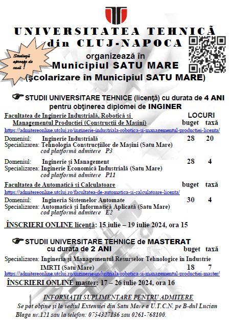 Universitatea Tehnică din Cluj-Napoca și Primăria Satu Mare colaborează pentru atrage talentele locale în Industria Tehnologică