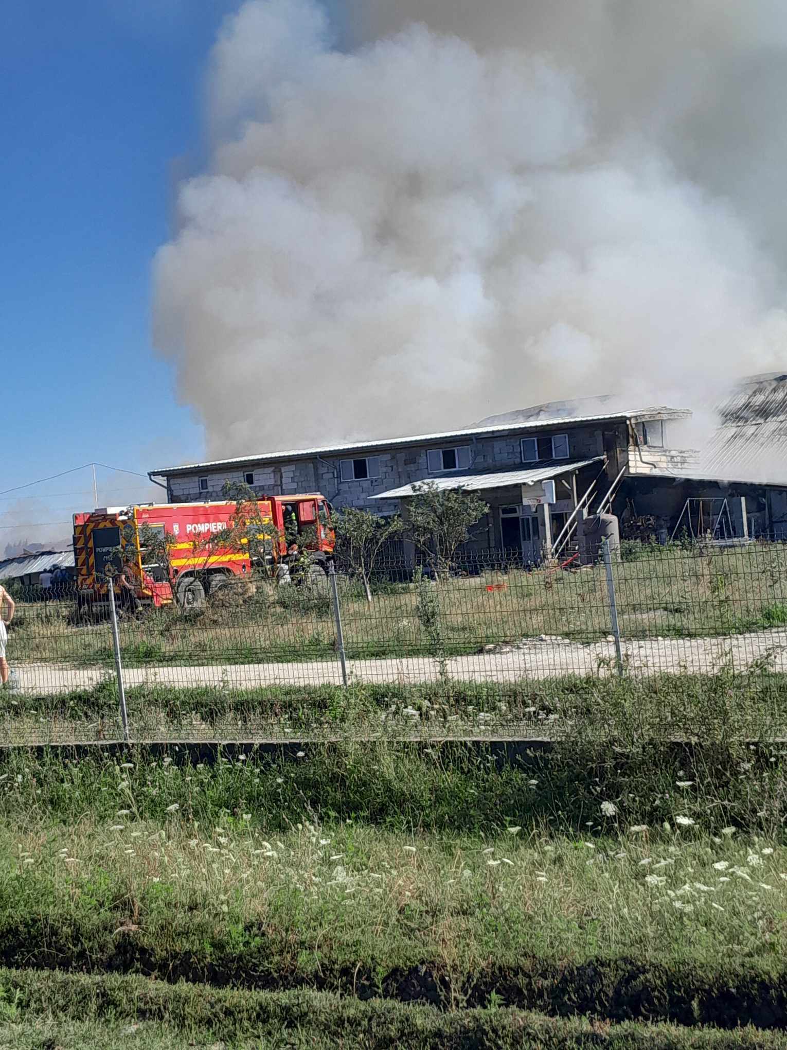 VIDEO/FOTO. Incendiu de proporții lângă Satu Mare
