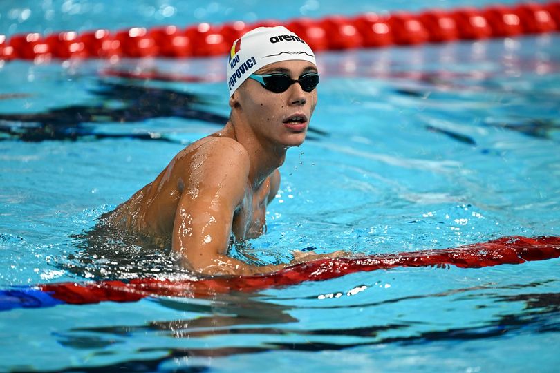 JO2024. David Popovici s-a calificat în finala la 100 de metri liber, după o nouă cursă bună!