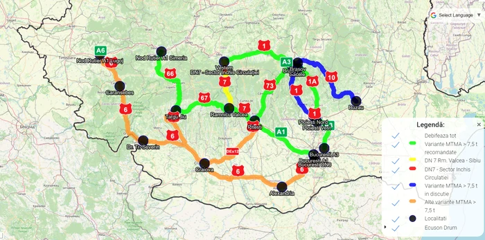 IMPORTANT  pentru cei care merg la MARE. Rute alternative pentru VALEA OLTULUI