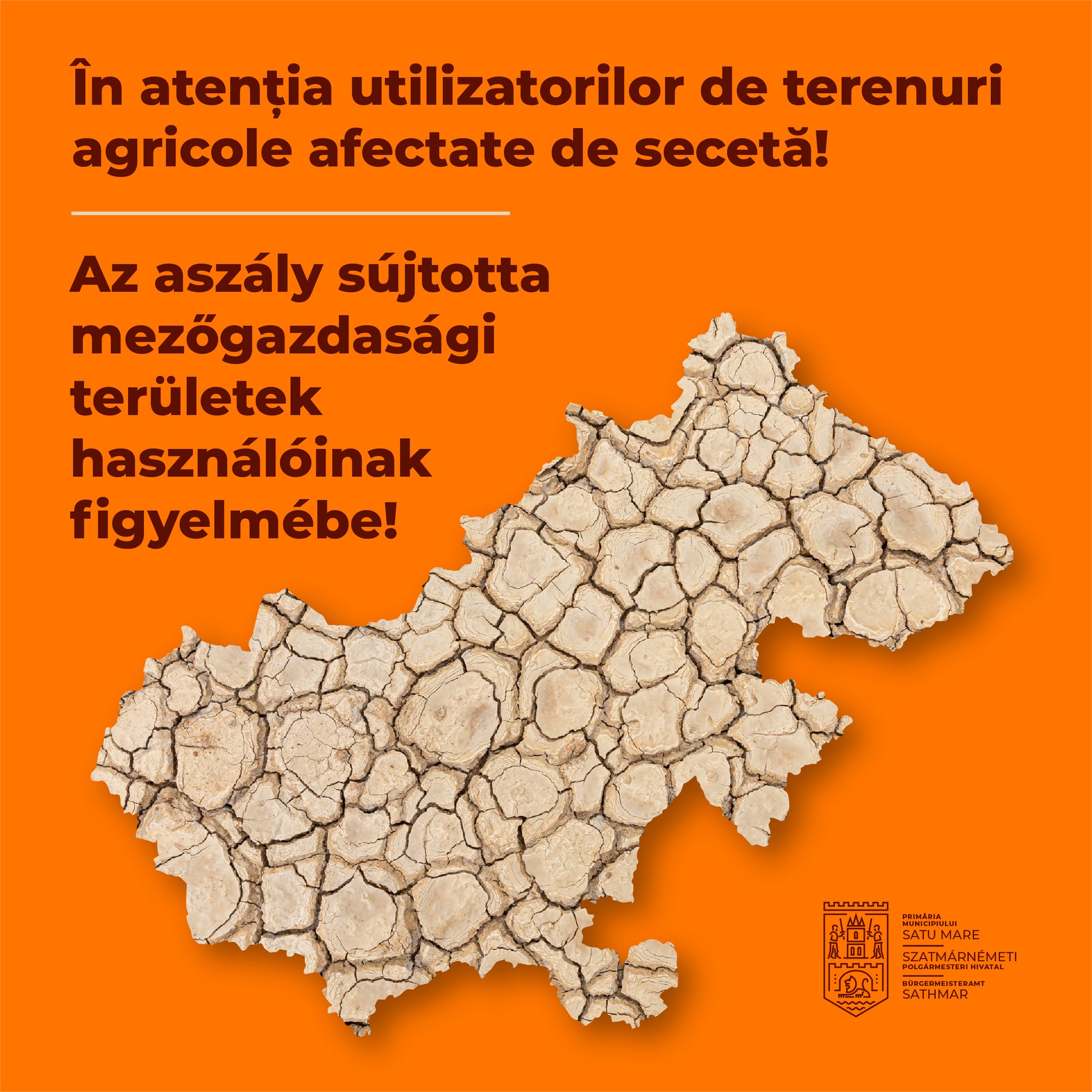 În atenția utilizatorilor de terenuri cu destinație agricolă calamitate de secetă
