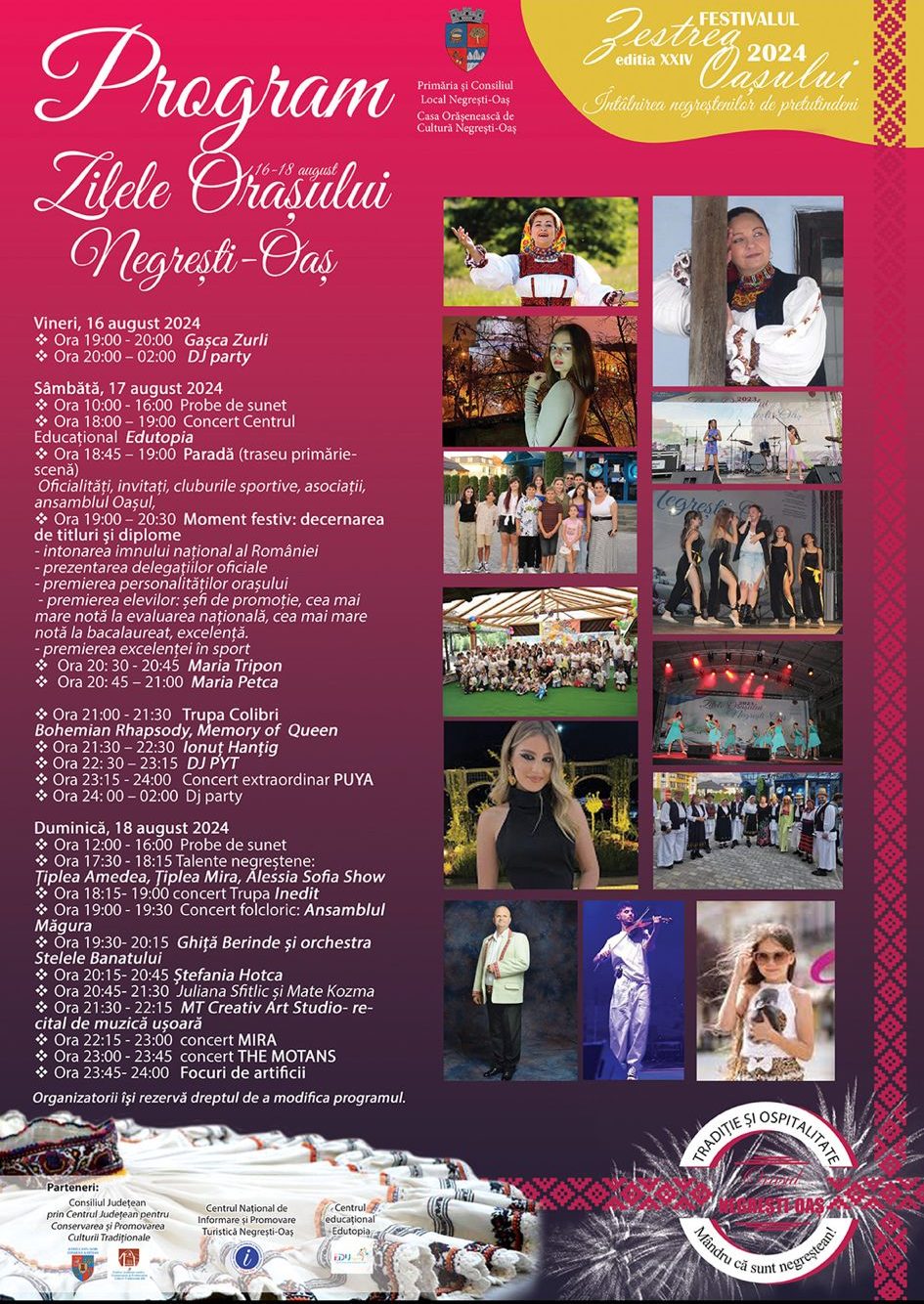 Zestrea Oașului - Festivalul Patrimoniului Țării Oașului 16-18 august 2024
