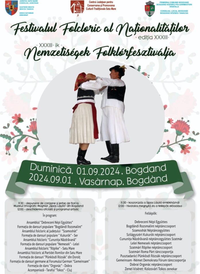 Festivalul Folcloric al Naţionalităţilor de la Bogdand – ediția a XXXIII- a