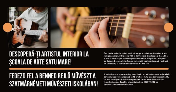 Școala de Arte Satu Mare își redeschide porțile pentru anul școlar 2024/2025