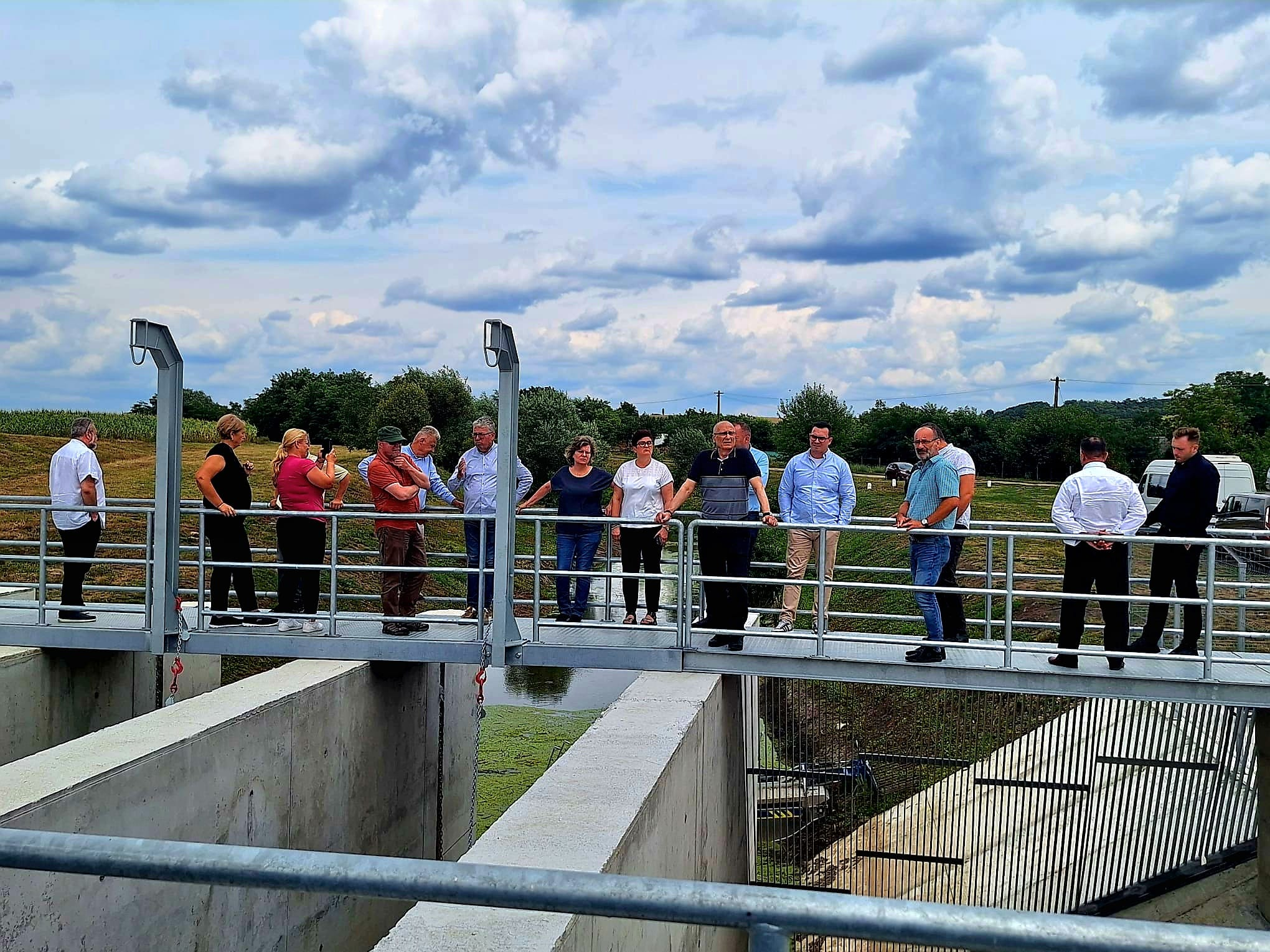 Întâlnirea româno-ungară pentru verificarea lucrărilor hidrotehnice. Delegația a vizitat și punctul de colectare de la Odoreu.