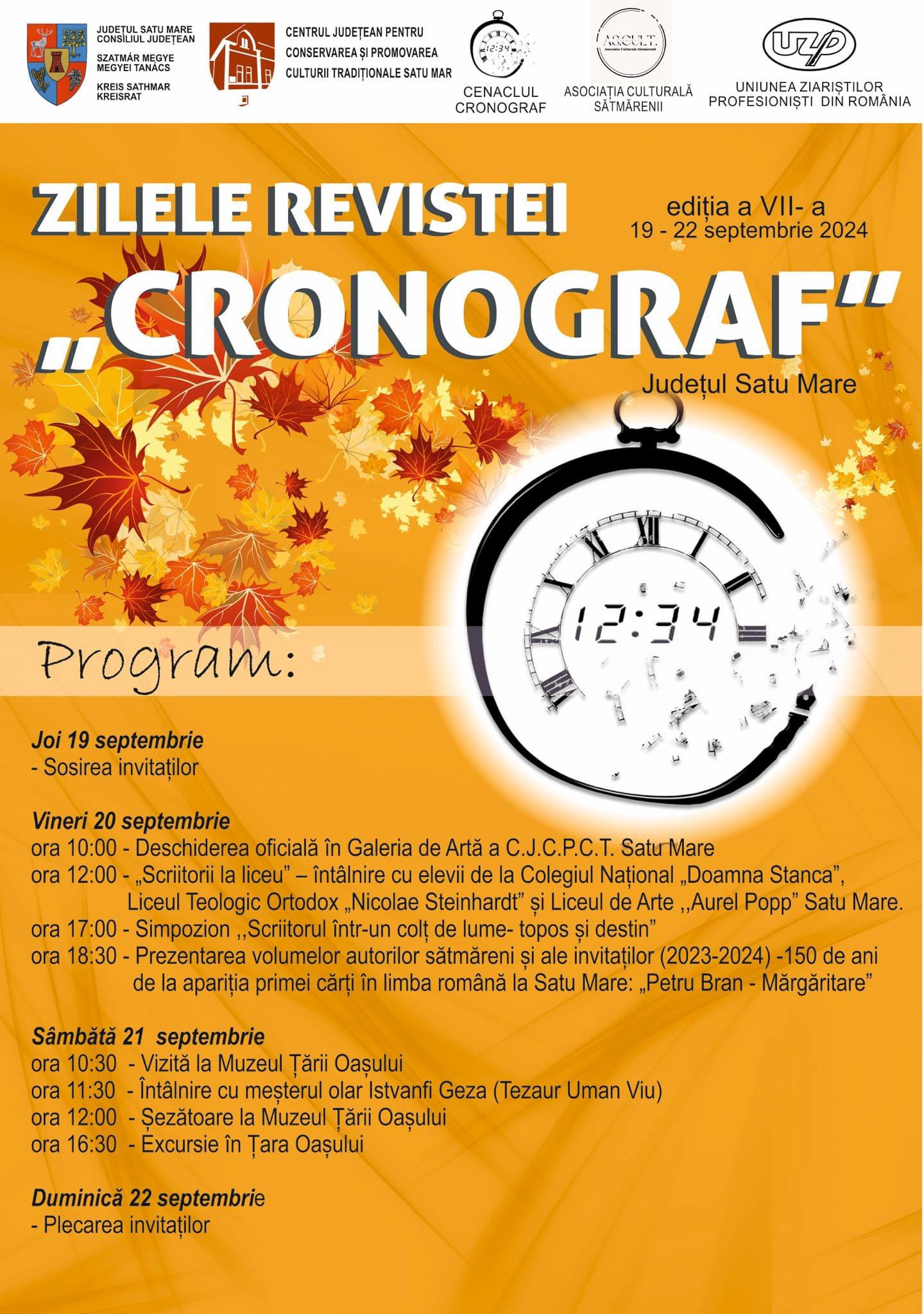 Zilele revistei „Cronograf” la Satu Mare și Negrești Oaș