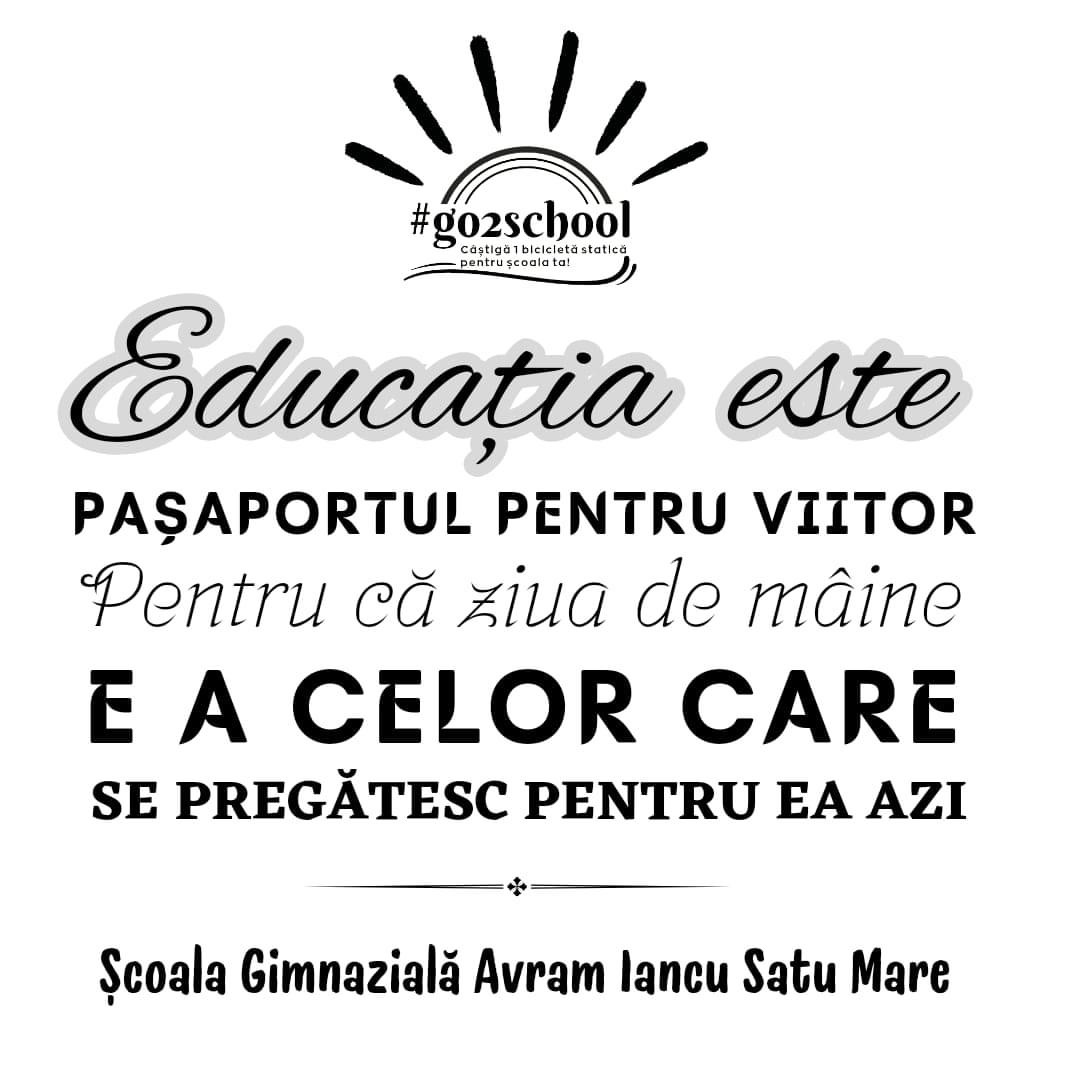 START VOT! Concurs go2school. Premiul cel Mare, o bicicletă statică pentru elevii școlii câștigătoare