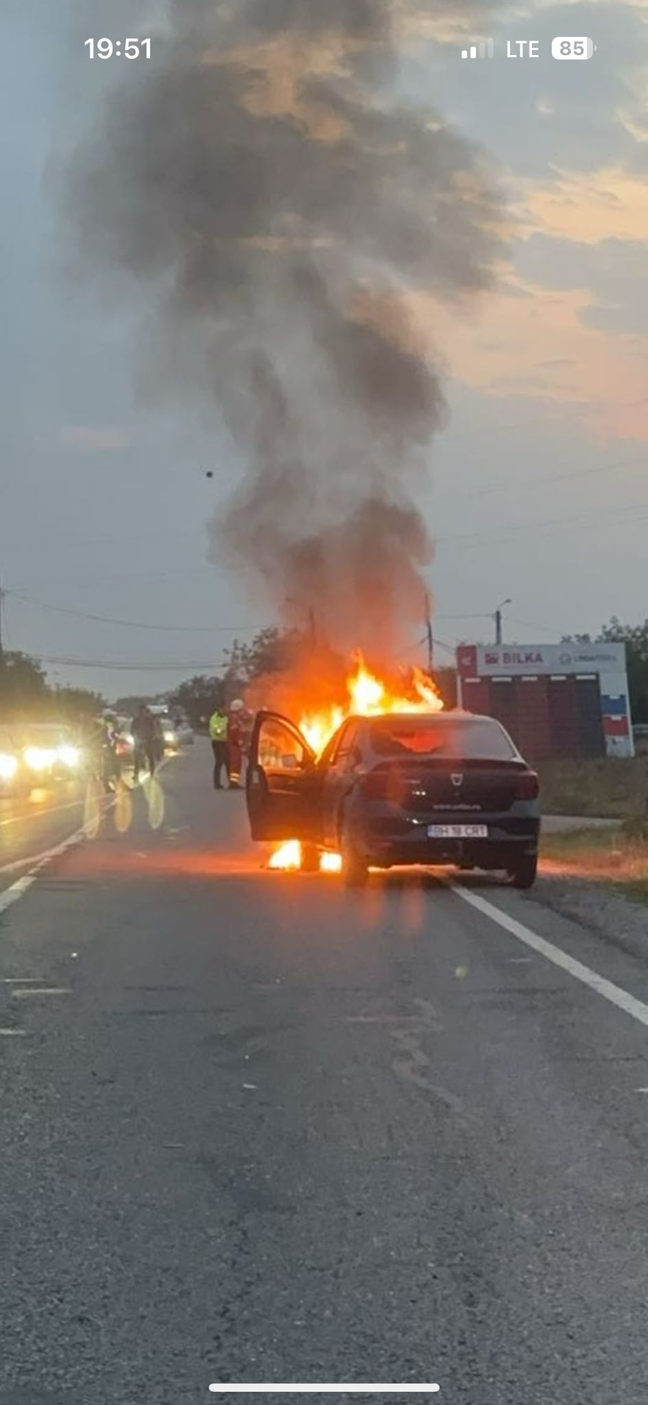 Incediu la un autoturism pe strada Careiului