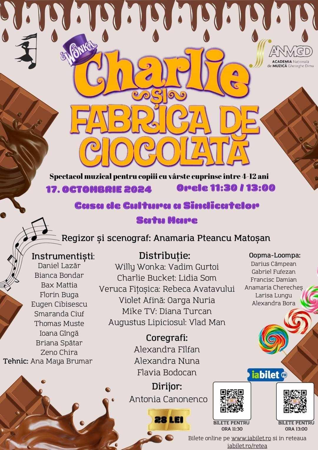 Spectacolului muzical „Charlie și Fabrica de Ciocolată”