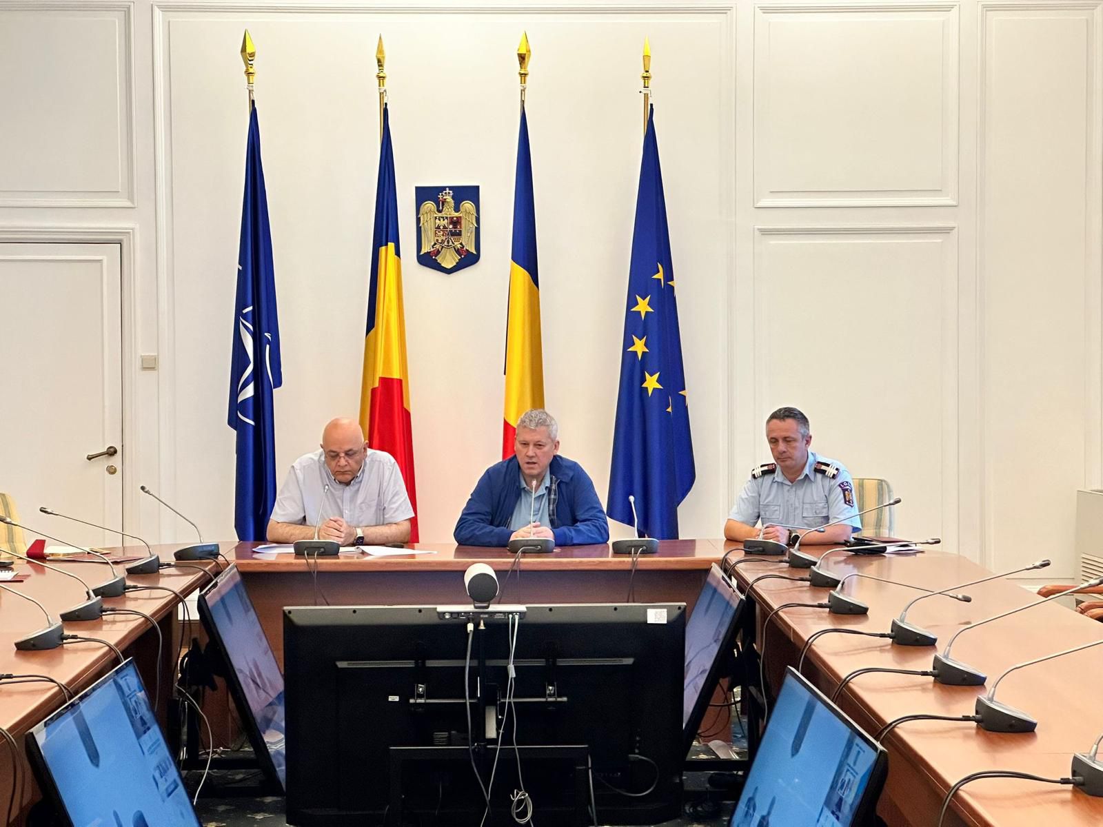 Videoconferință la sediul MAI pe tema masurilor  preventive și de intervenție in cazul fenomenelor meteo din următoarea perioada