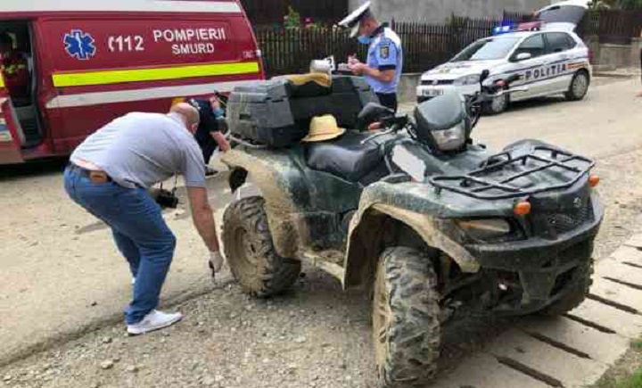 Accident cu ATV produs de un bărbat care nu avea permis