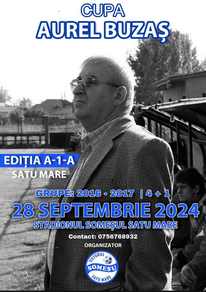 Fotbal juniori. Prima ediție a Memorialului ”Aurel Buzaș” la stadionul SOMEȘUL