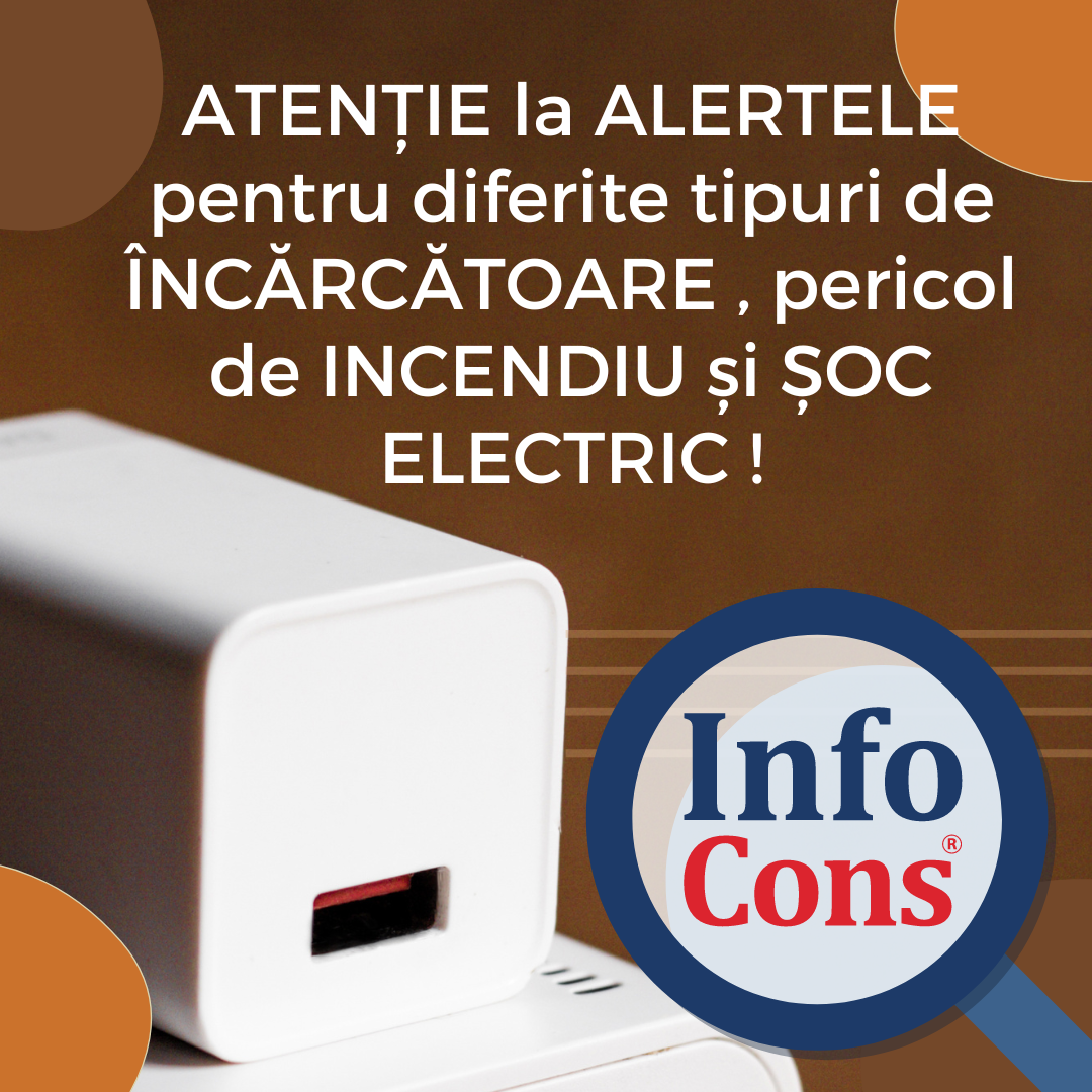 INFOCONS te informează cu privire la încărcătoare și riscurile asociate acestora.