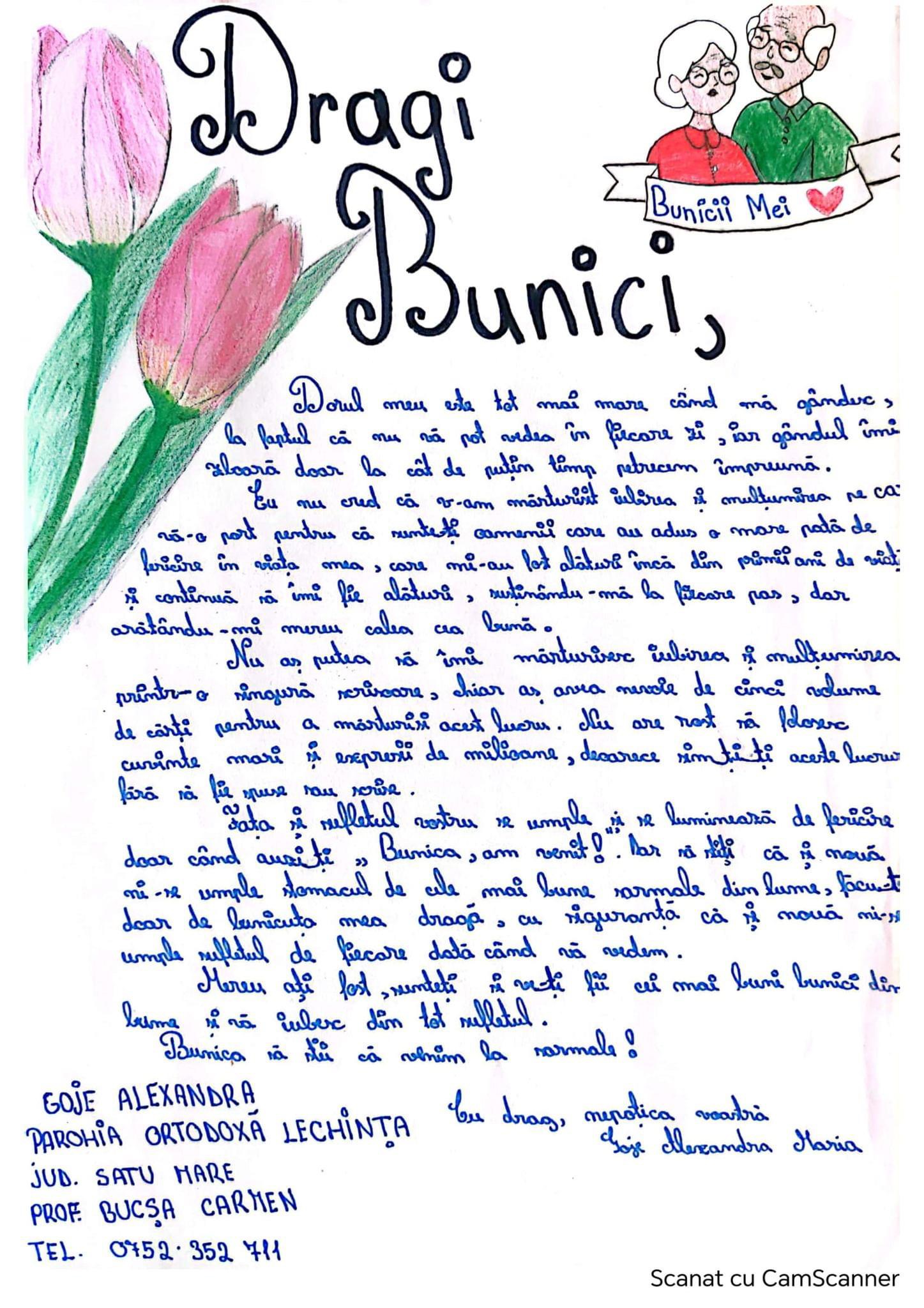 FOTO.  Proiectul Eparhial intitulat „Scrisoare către bunicii mei” cu ocazia Zilei Internaționale a persoanelor vârstnice