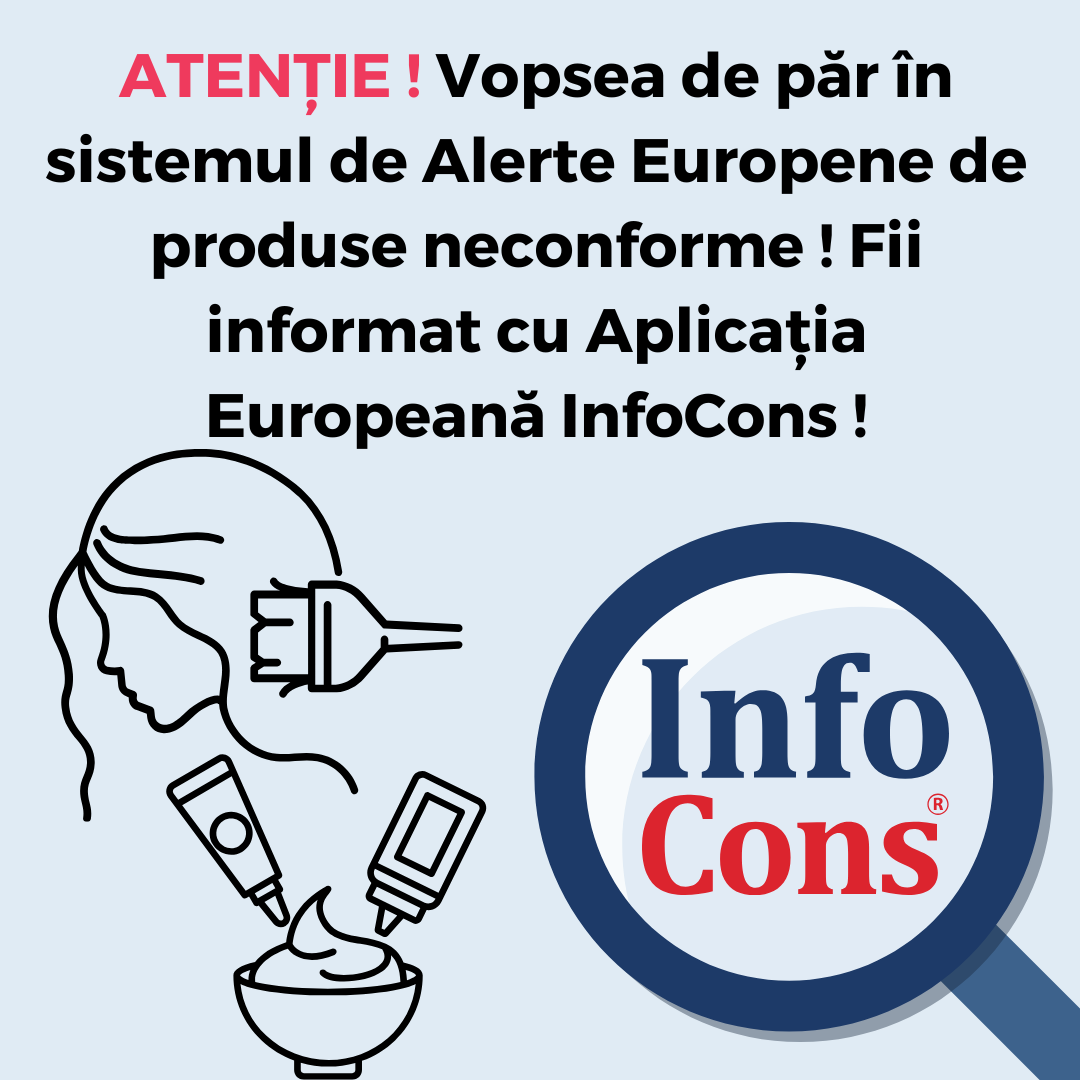 ATENȚIE ! Vopsea de păr în sistemul de Alerte Europene de produse neconforme!