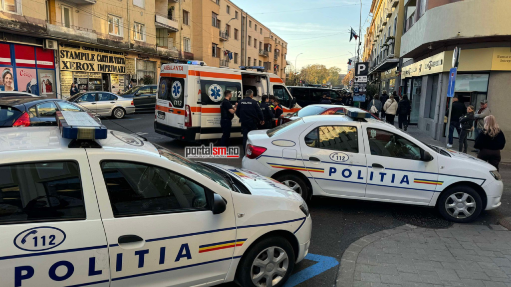 FOTO. Scandal la o bancă din Satu Mare