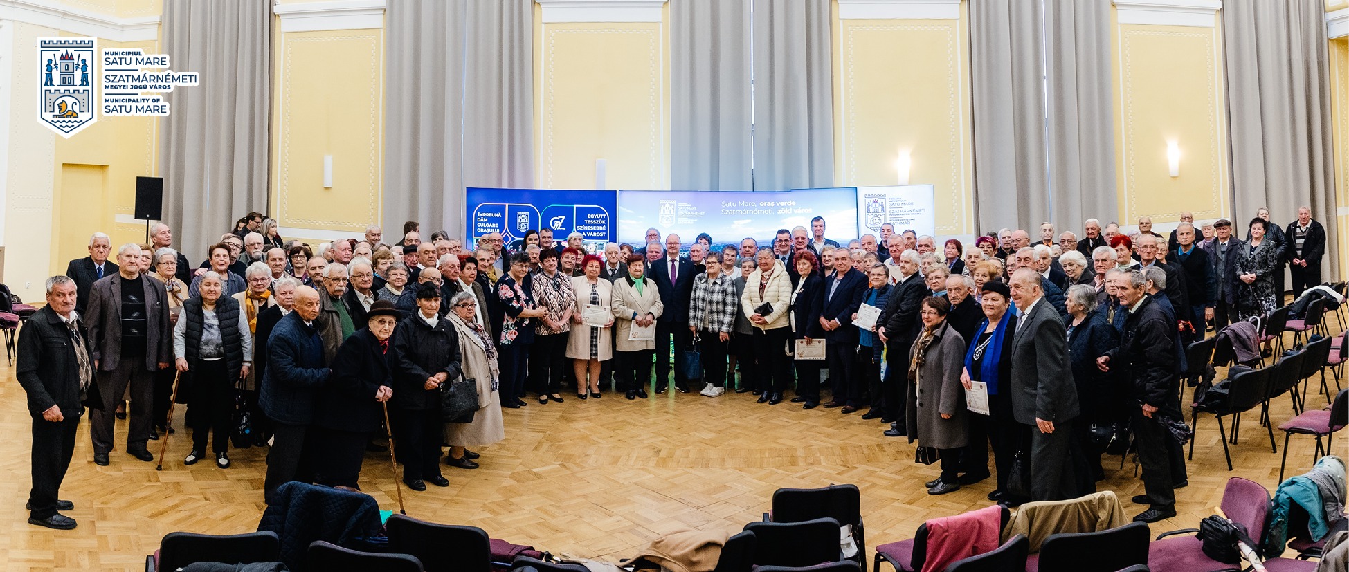 Primăria Satu Mare a premiat longevitatea în iubire. 90 de cupluri sărbătorite pentru 50 și 60 de ani de căsnicie