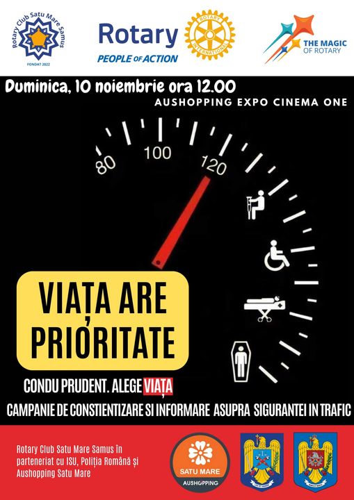 Campania „Viața Are Prioritate” la Satu Mare. Siguranța rutieră în prim plan