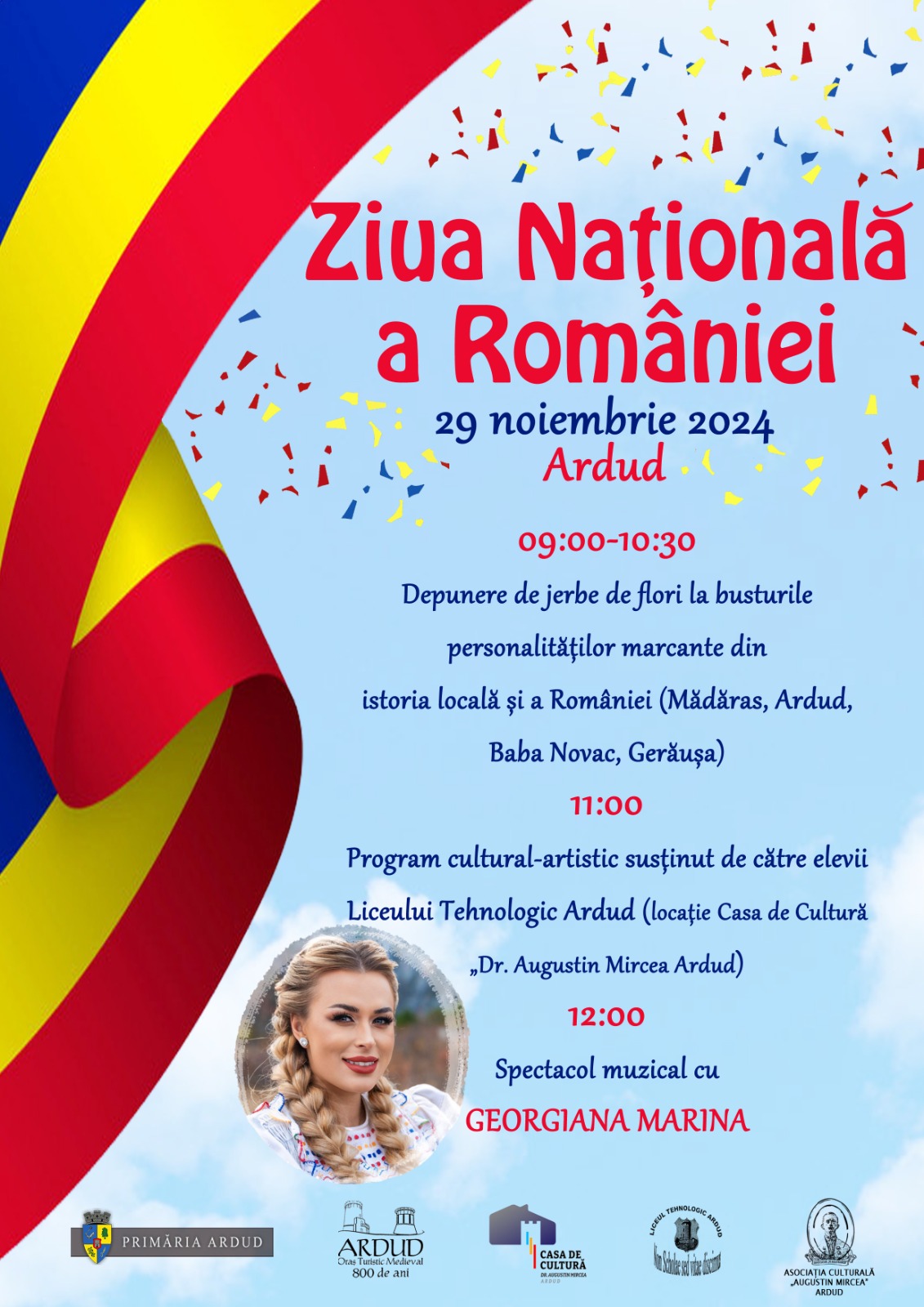 Ziua Națională a României va fi celebrată la Ardud