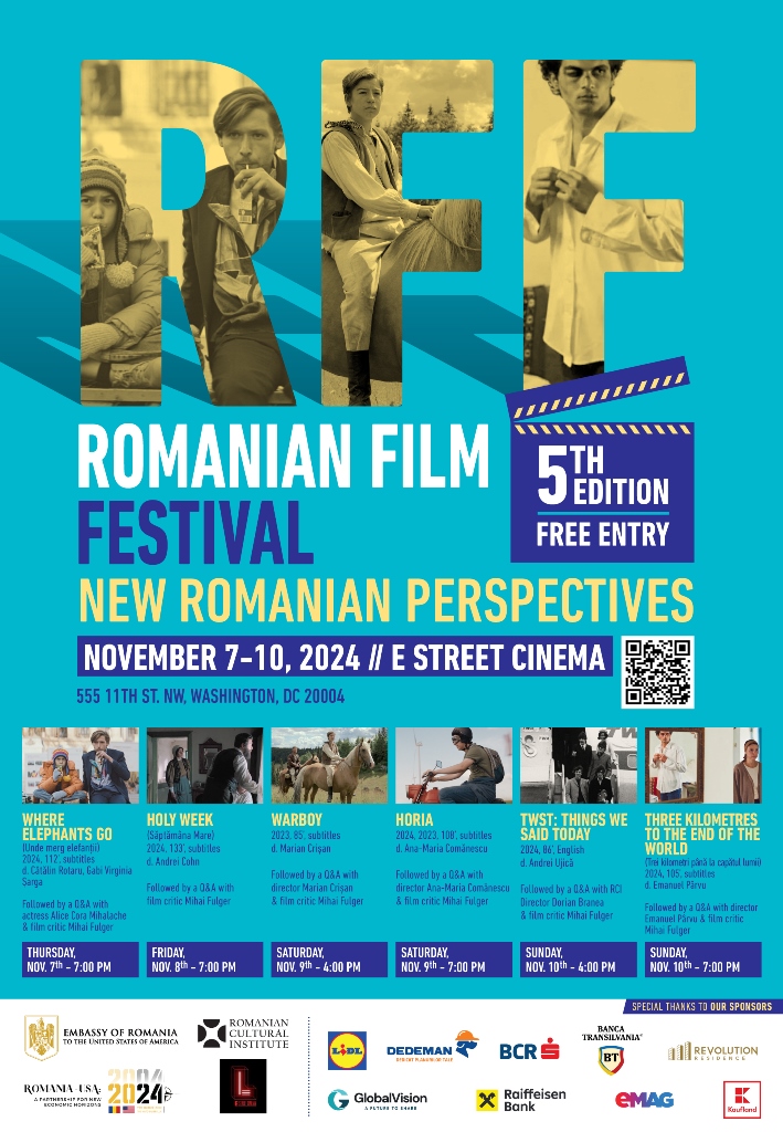 Festivalul de Film Românesc din Washington, cel mai mare eveniment de promovare a cinematografiei naționale derulat în spațiul nord-american, a ajuns la a cincea ediție. Șase filme și cinci invitați, actori și regizori, vor răspunde întrebărilor publiculu