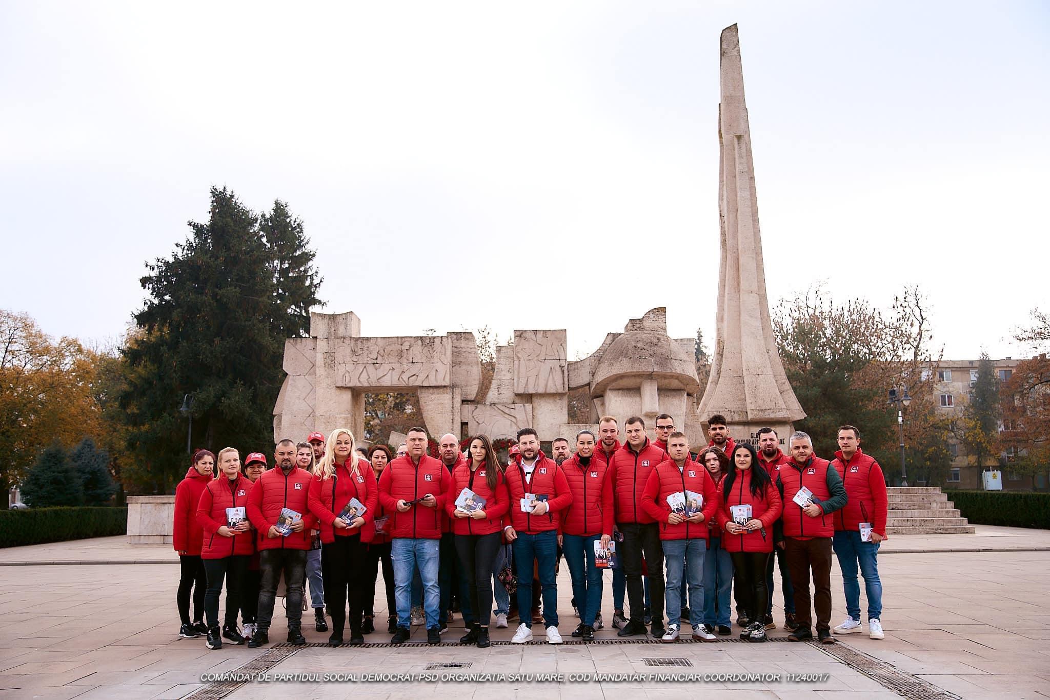 FOTO. Organizațiile municipale PSD Carei și Satu Mare au luat azi la pas municipiul Carei.