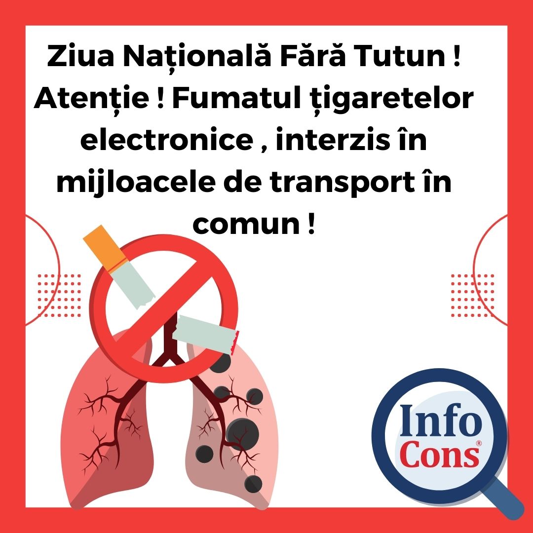 Ziua Națională Fără Tutun! Atenție! Fumatul țigaretelor electronice , interzis în mijloacele de transport în comun!