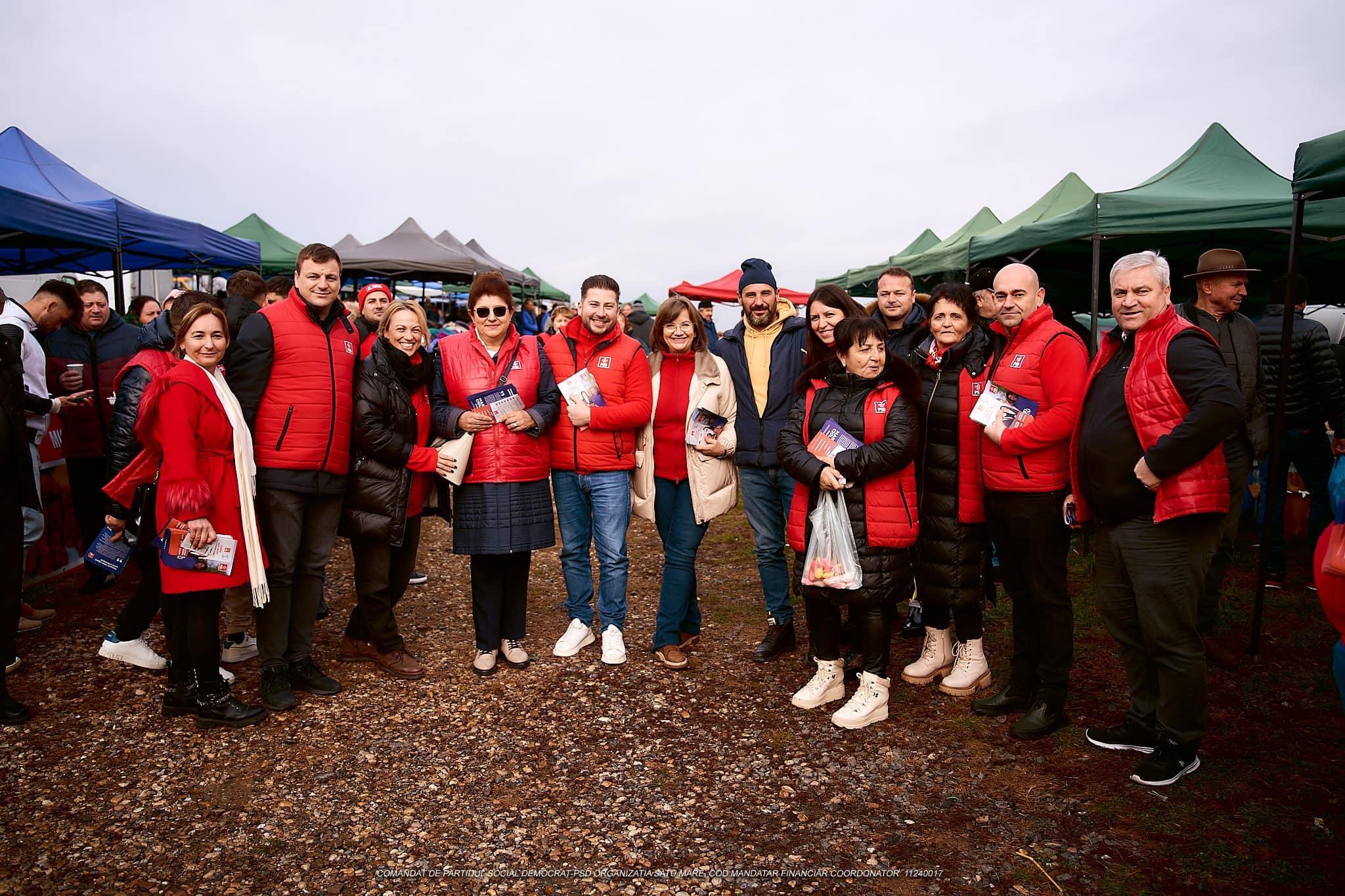 FOTO. Echipa PSD Satu Mare a fost prezentă la Târgul lunar de la Turț