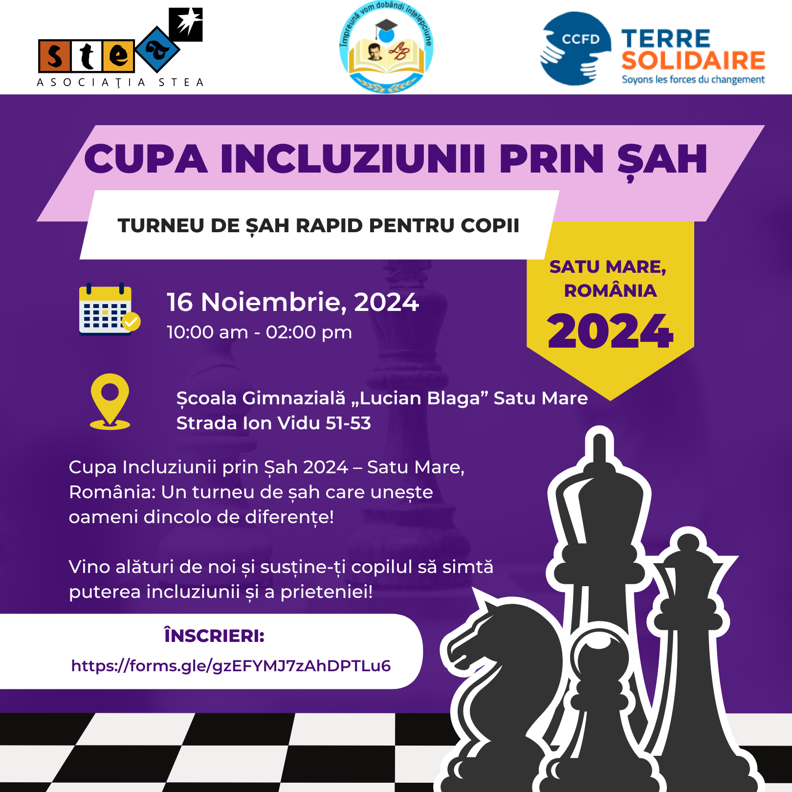 Cupa Incluziunii prin Șah 2024 – Satu Mare