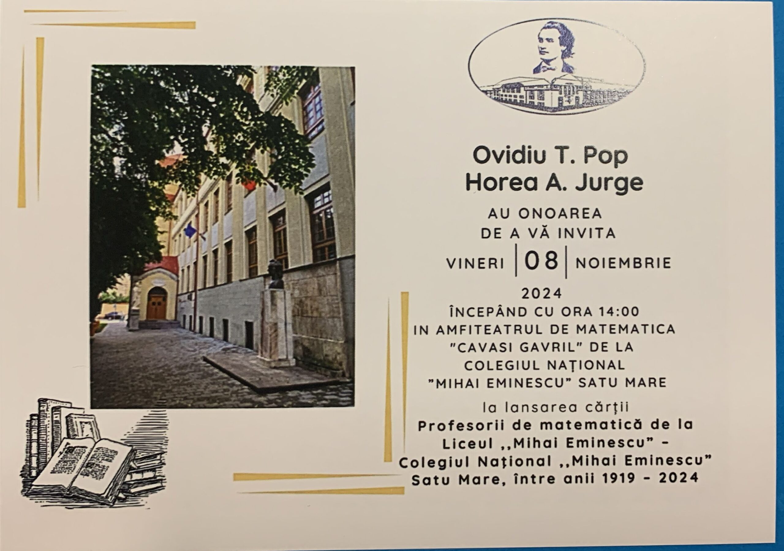 Lansare de carte la Colegiul Național „Mihai Eminescu” din Satu Mare