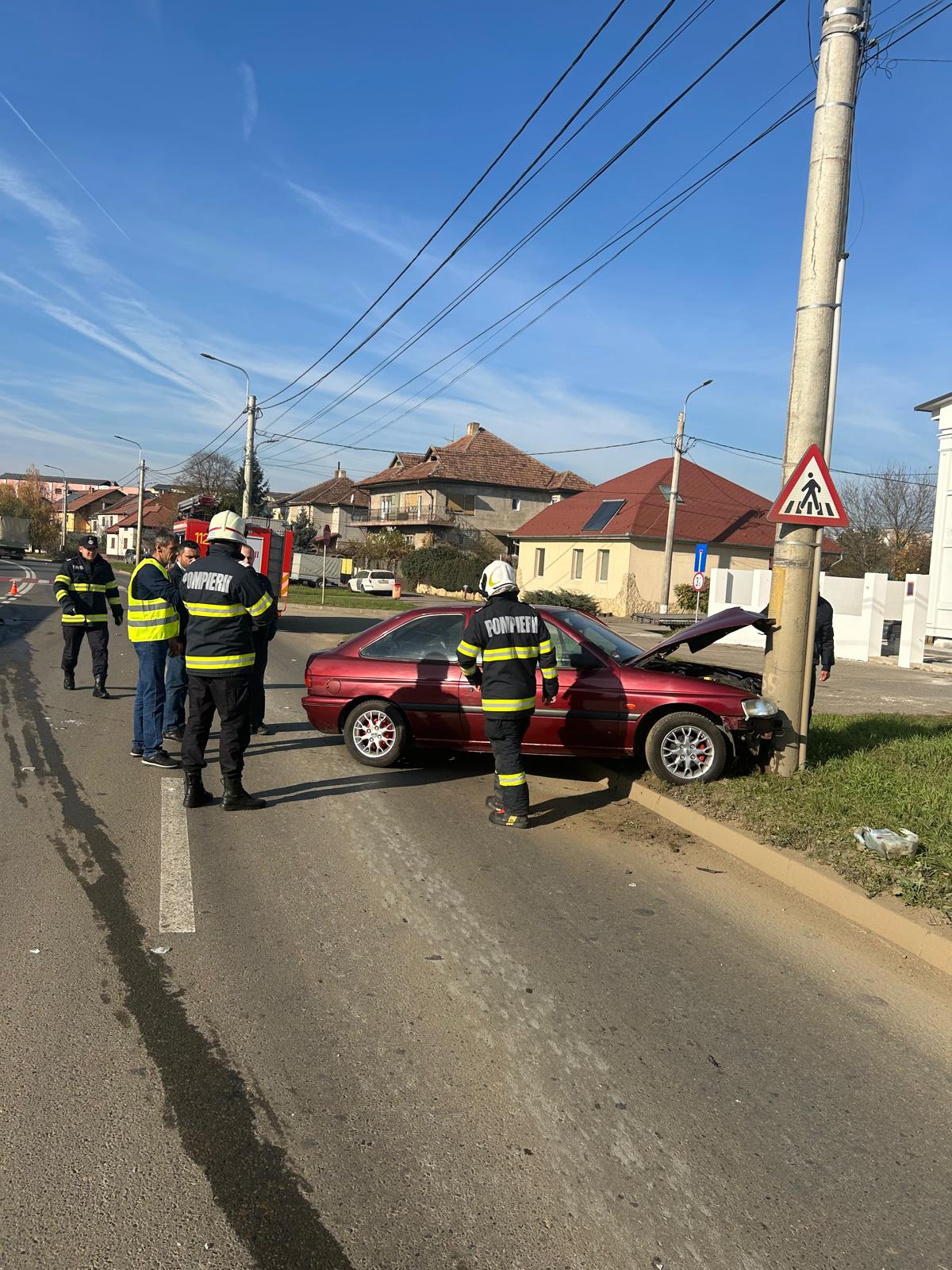 Accident pe strada Odoreului. Circulația se desfășoară pe un singur sens de drum