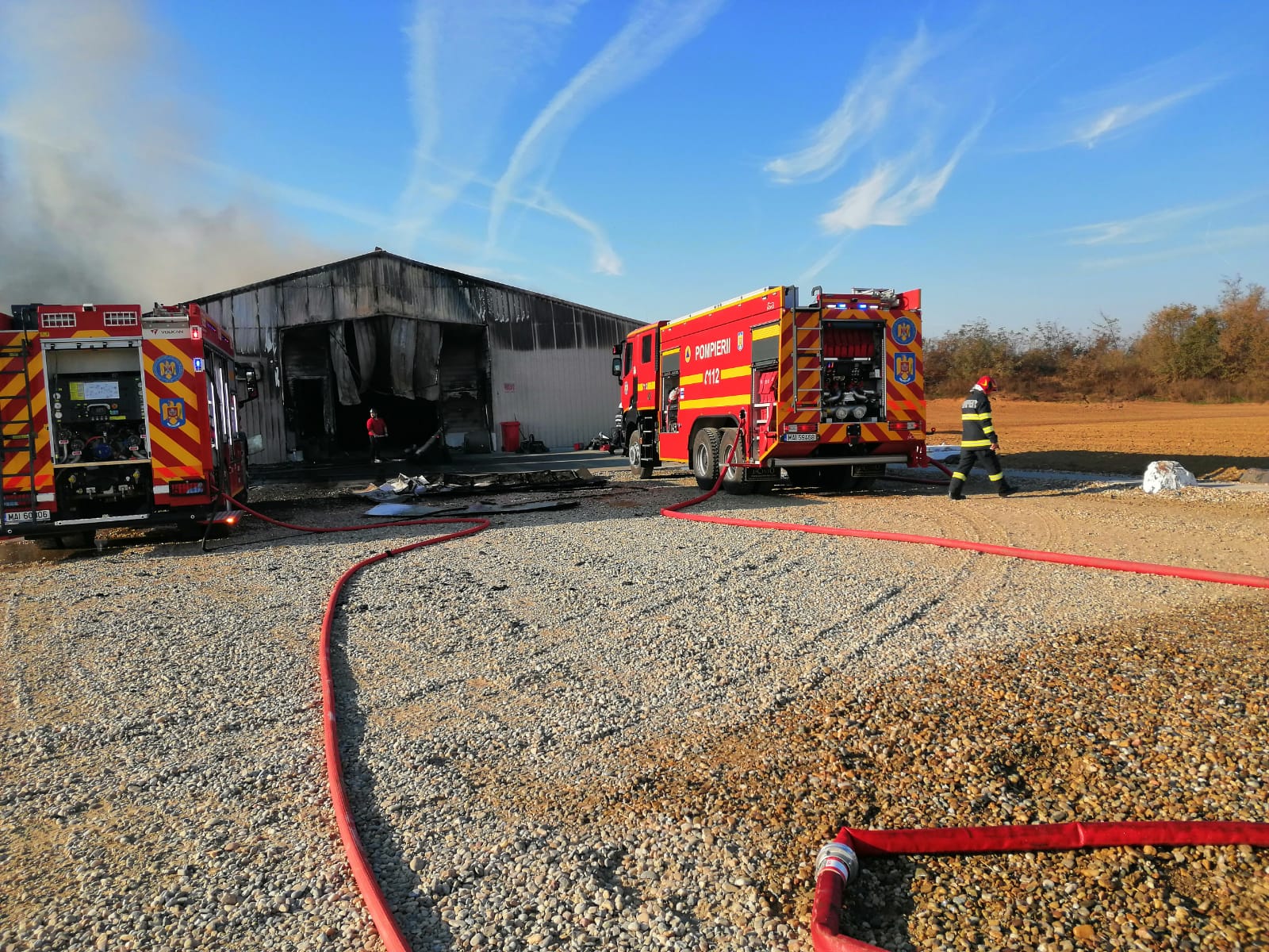 Incendiu  la o fermă de păsări din localitatea Sanislău