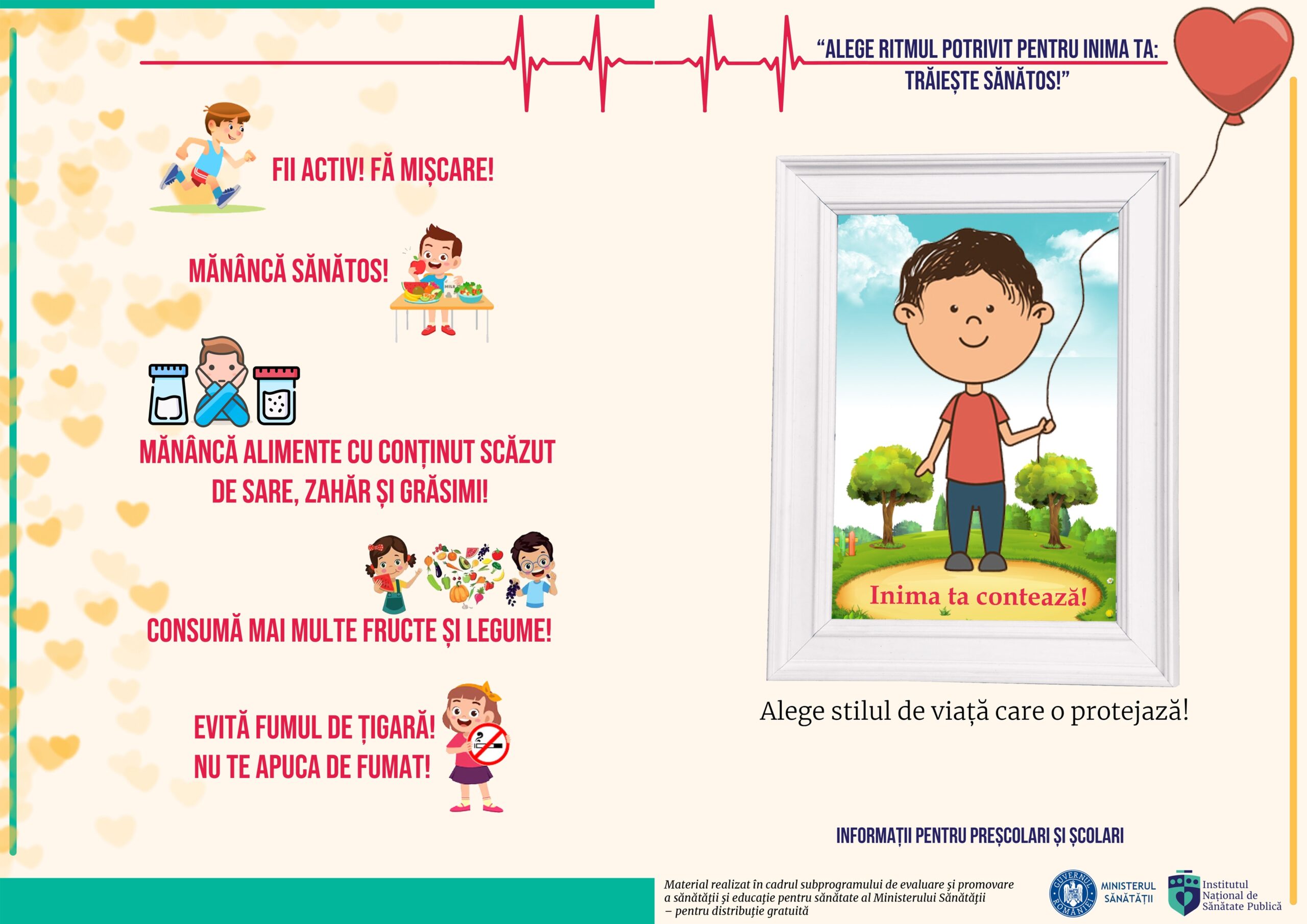 Campania de prevenție a bolilor cardiovasculare Alege ritmul potrivit pentru inima ta: trăiește sănătos!