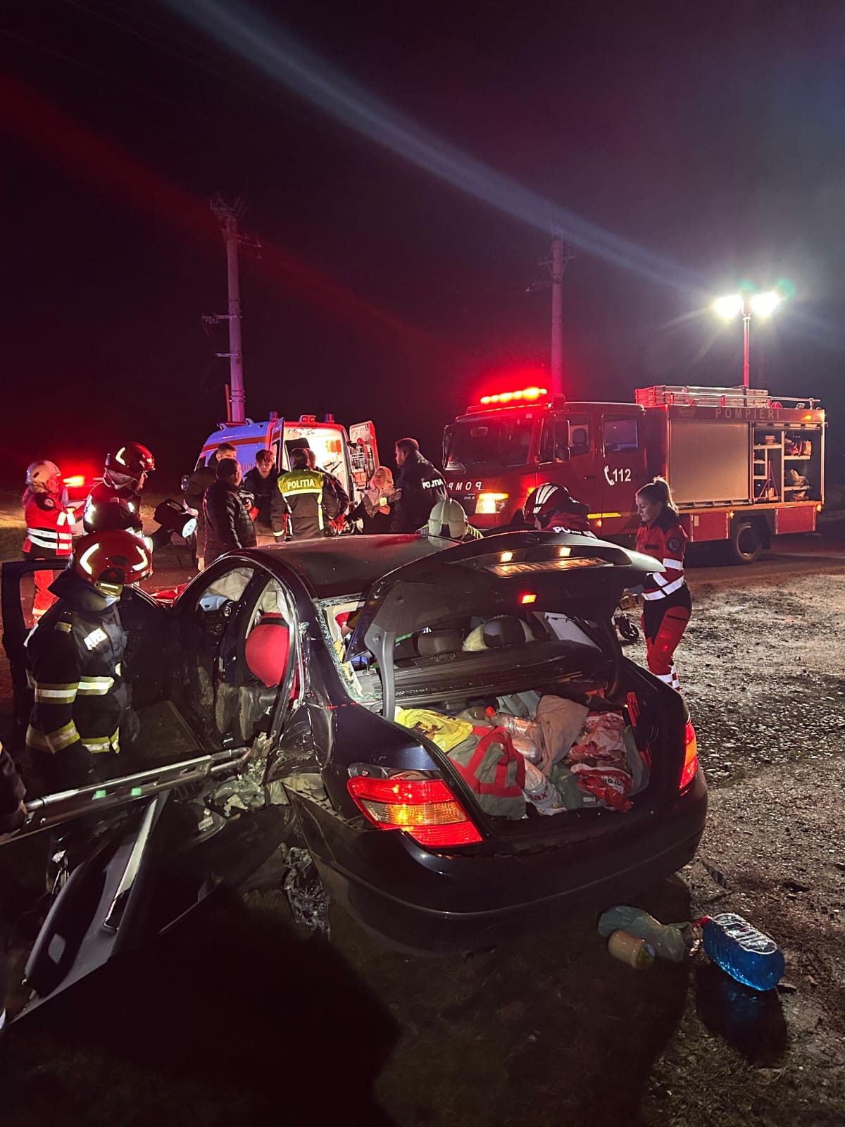 Accident rutier produs între localitățile Odoreu și Băbășești.