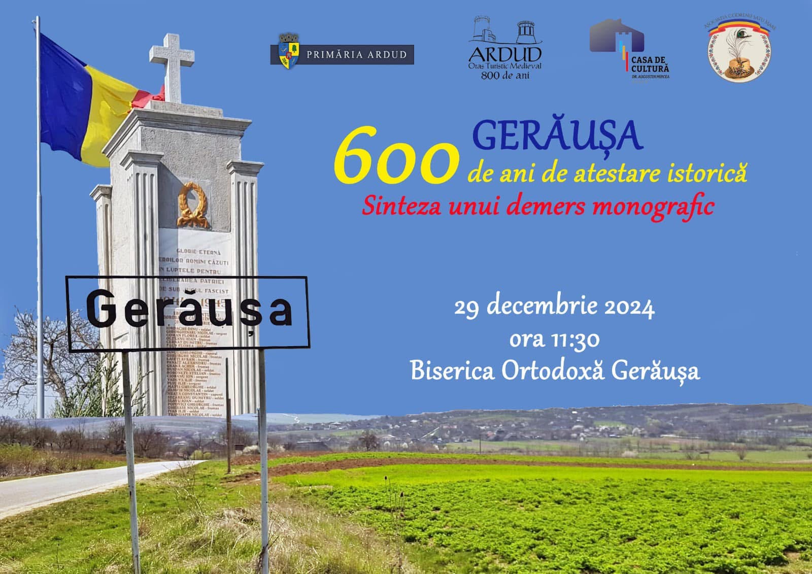 Gerăușa sărbătorește 600 de ani de atestare istorică
