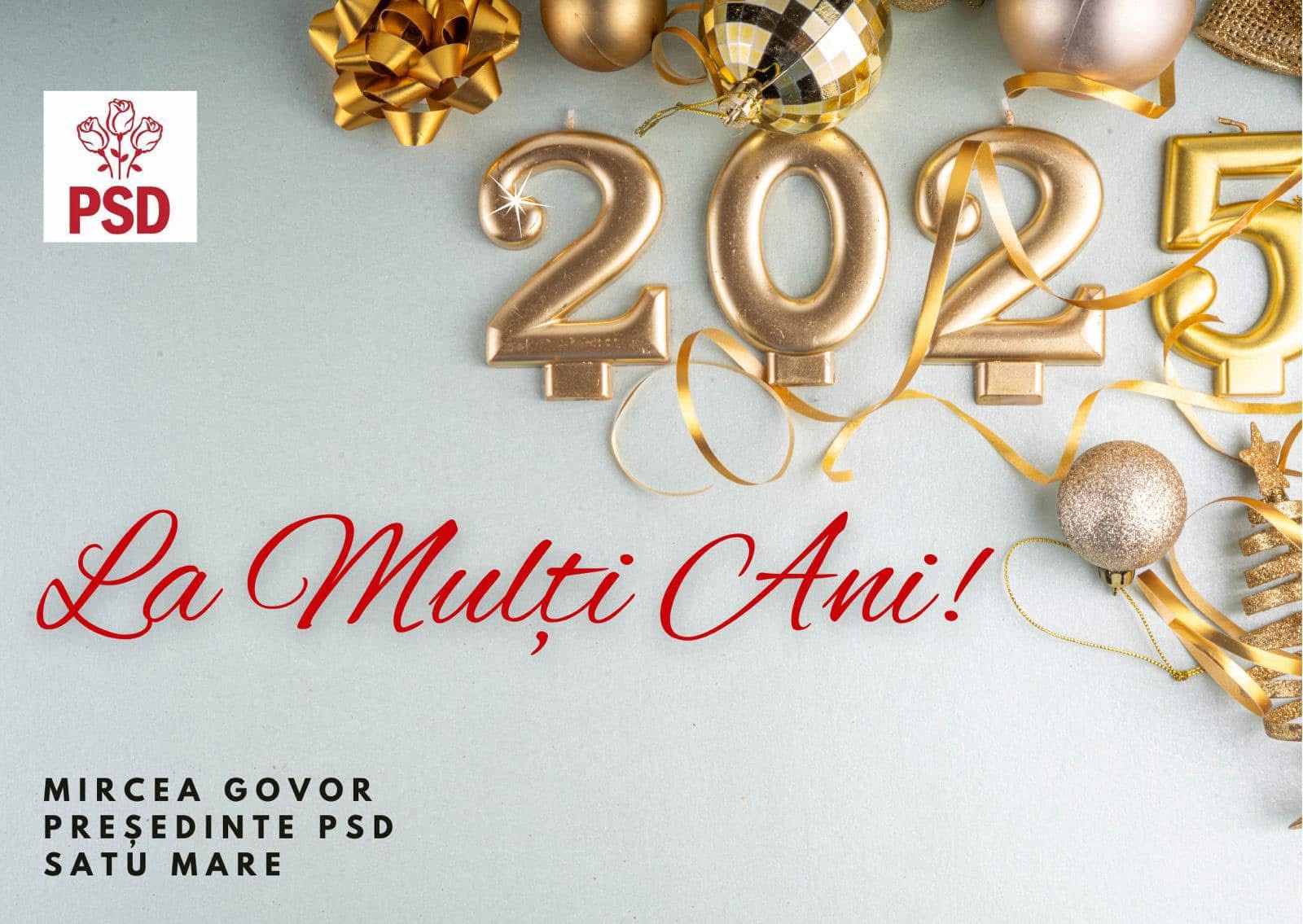 Mircea Govor: Mesaj de Anul Nou pentru sătmăreni