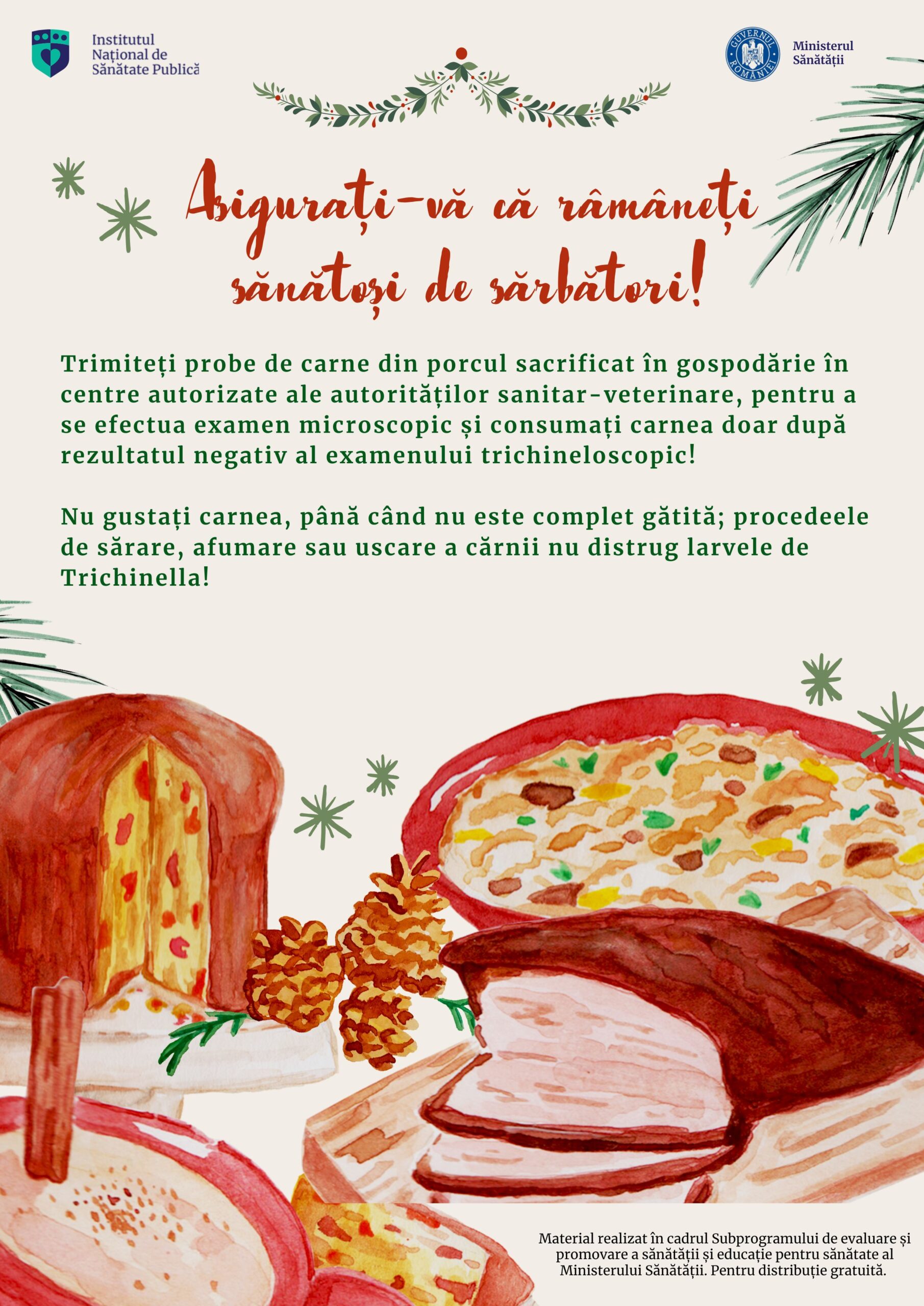 Trichineloza: riscuri și măsuri de prevenire în perioada sărbătorilor de iarnă