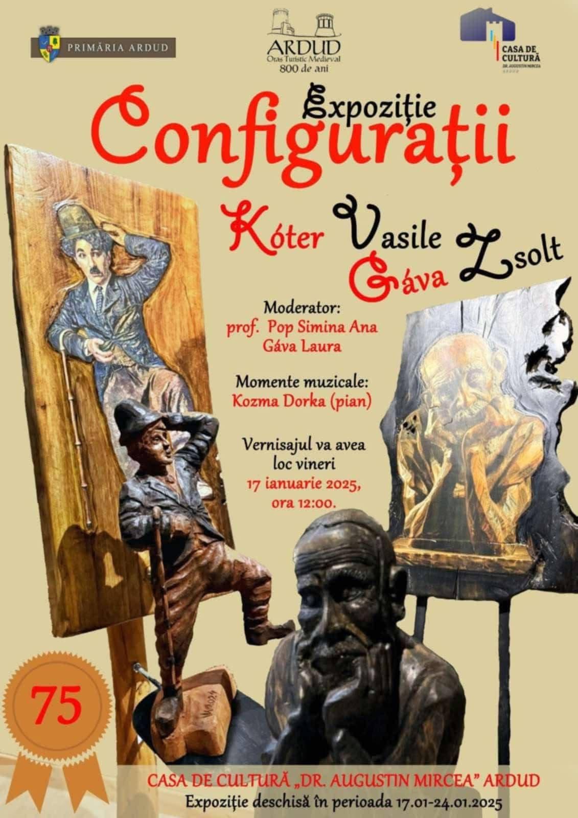 Vernisaj/ Expoziția de pictură și sculptură „Configurații” la Ardud