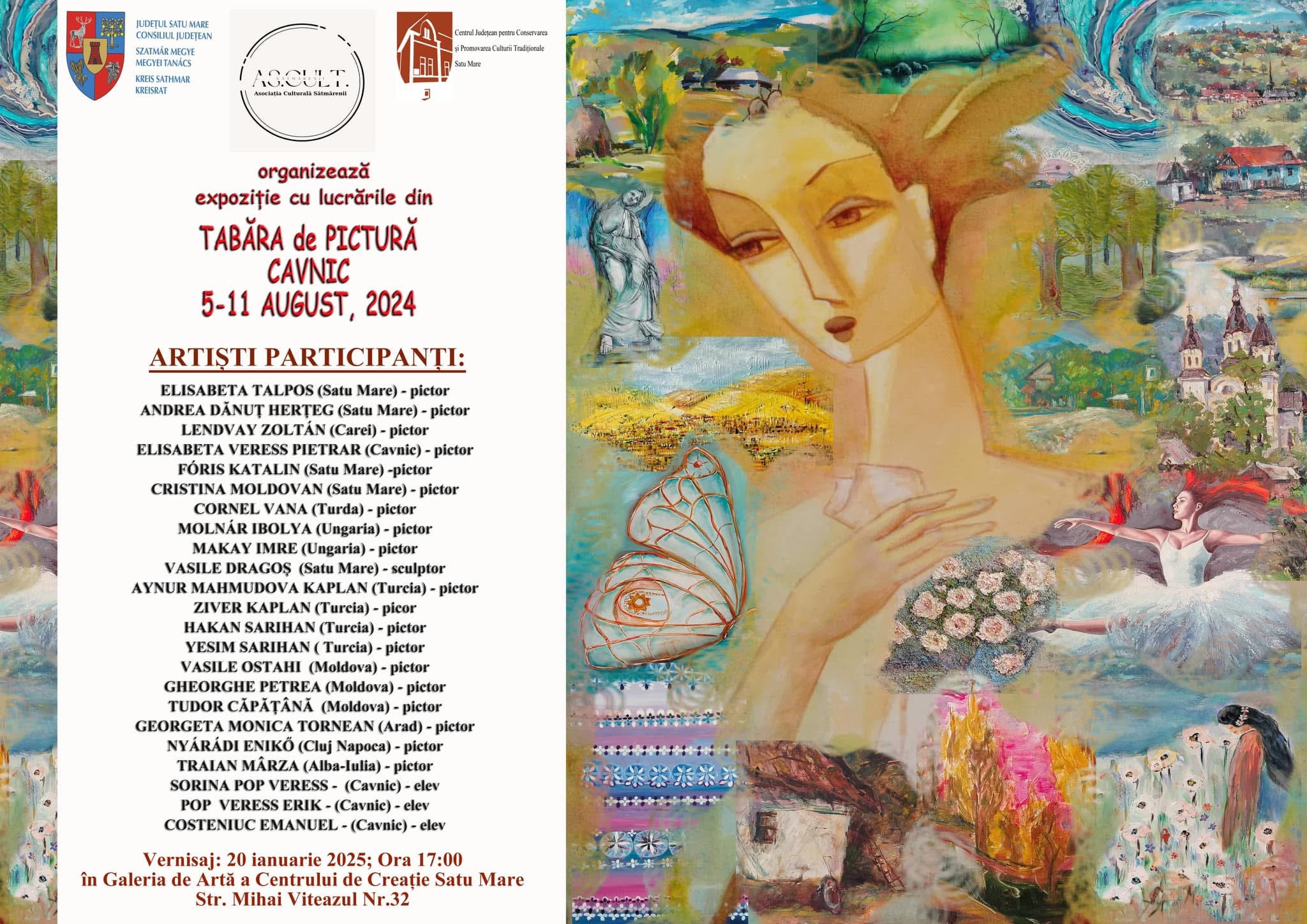 Tabără de pictură organizată la Cavnic cu participarea artiștilor plastici din România, Ungaria, Moldova și Turcia.