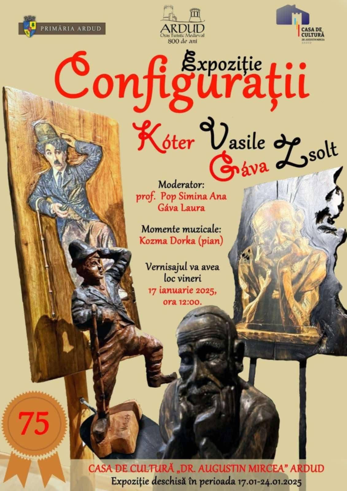 VERNISAJ. Expoziția de pictură și sculptură „Configurații”, la Ardud