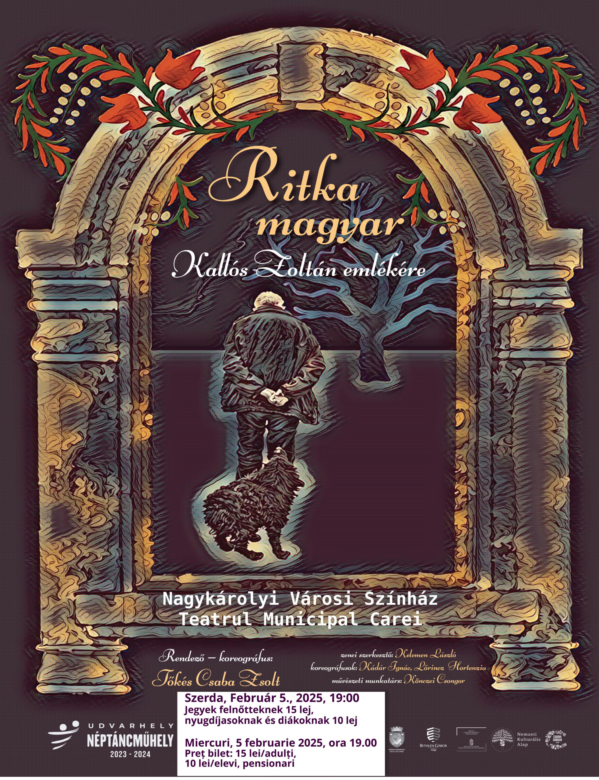 Spectacol de dans popular la Teatrul Municipal Carei în memoria lui Zoltán Kallós