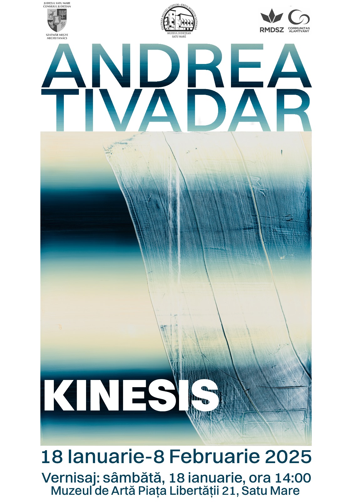 „KINESIS – Perspectivele Mișcării”, o expoziție de pictură semnată Andrea Tivadar, la Muzeul de Artă