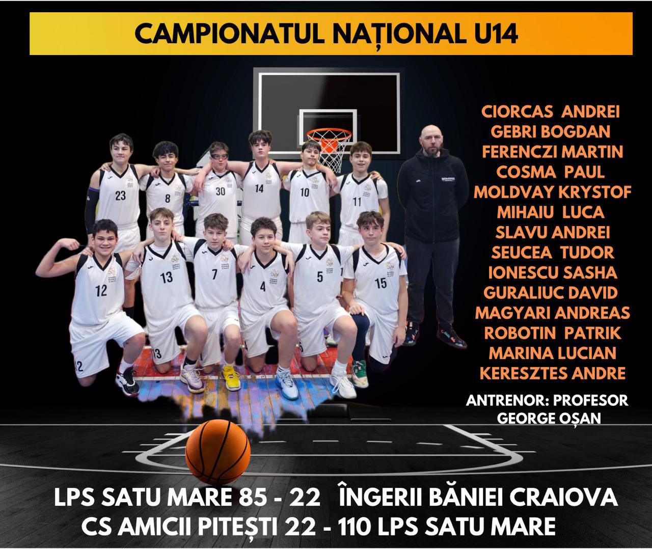 Victorii clare pentru băieții lui George Oșan