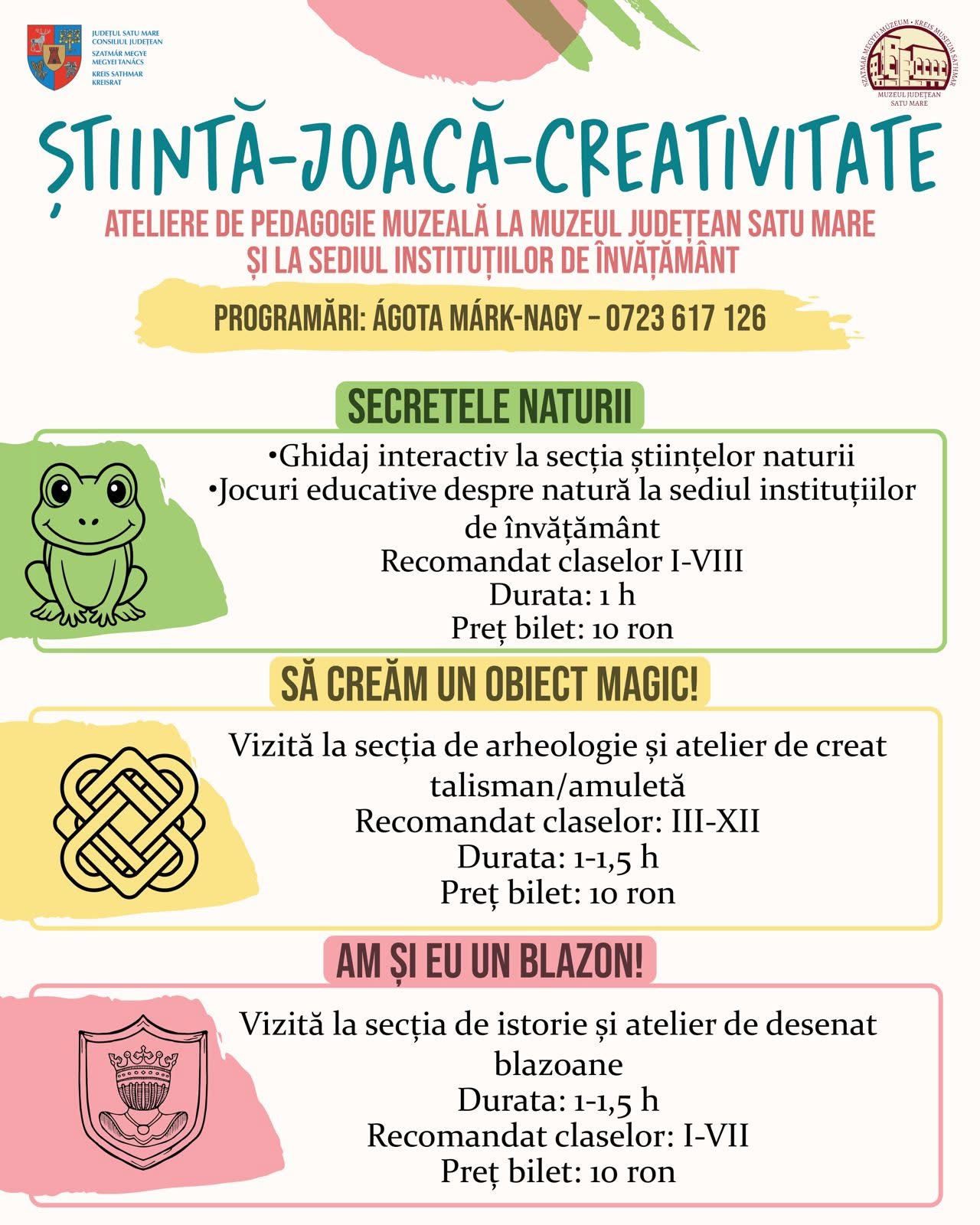 Oferta muzeului pentru programele "Școala Altfel" și "Săptămâna verde"