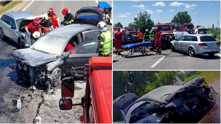 Accident rutier la Ciuperceni: un șofer rănit și transportat la spital