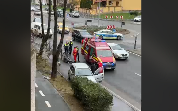 VIDEO. ACCIDENT  în Satu Mare. O persoană a ajuns la spital