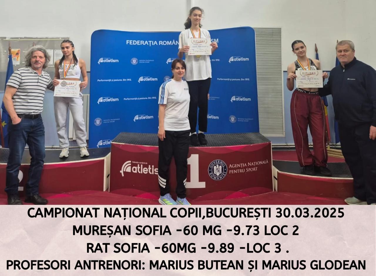 Argint pentru Sofia Mureșan și bronz pentru Sofia Raț la Naționalele de la București
